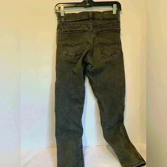 Levi’s Denizen Boys Size 12 Regular Black Distressed Thrashed Taper Jeans - Picture 2 of 7